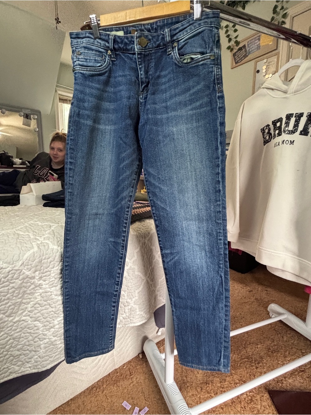 Kut from the Kloth Women's Dark Blue Cropped Straight Jeans